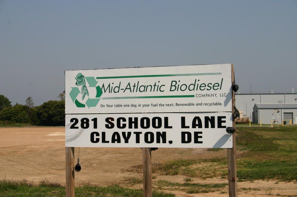 Mid-Atlantic Biodiesel Plant in Clayton, Delaware