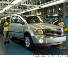 The Chrysler assembly line in Newark, Del., which the company announced Wednesday it intends to close by 2009.